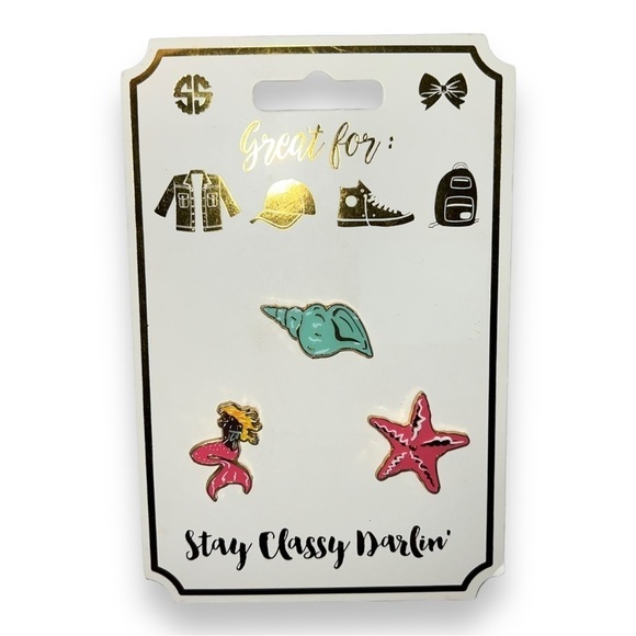 Simply Southern Beach Themed Enamel Pins - Picture 1 of 3